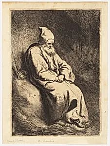 The Hermit by Jan Lievens, Dutch, 1607-1674
