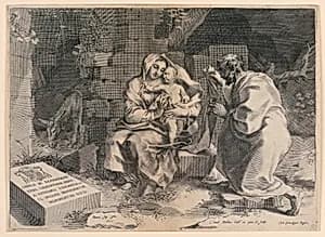 The Holy Family by Claude Mellan, French, 1598 - 1688