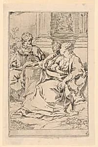 The Holy Family by Simone Cantarini, Italian, 1612 - 1648