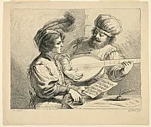 The Singing Lesson by George Noble, British, active 1795 - 1806