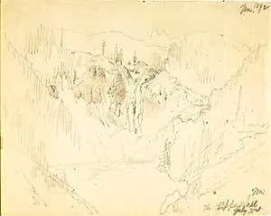 The Upper Fall by Thomas Moran