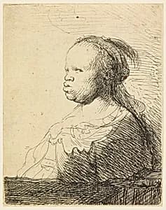 "The White Negress" by Rembrandt Harmensz van Rijn, Dutch, 1606–1669