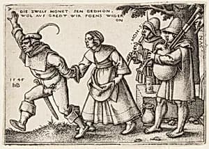 The Year's End by Hans Sebald Beham, German, 1500–1550