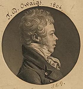 Thomas Deye Owings by Charles Balthazar Julien Févret de Saint-Mémin, 12 Mar 1770 - 23 Jun 1852