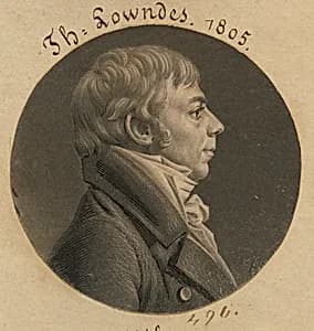 Thomas Lowndes by Charles Balthazar Julien Févret de Saint-Mémin, 12 Mar 1770 - 23 Jun 1852