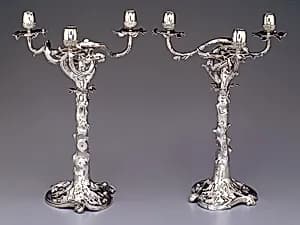 Three-Arm Candelabrum by Valentijn Casper Beumke, German, active The Netherlands, 1726 - 1782
