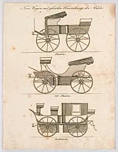 Three Carriages by Richter, German, active 19th c.
