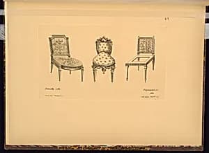 Three Chair Designs by Charles de Wailly, French, 1729 – 1798