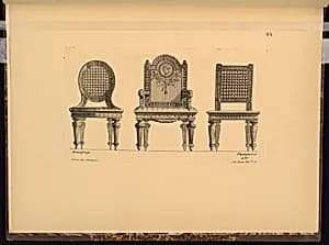 Three Chair Designs by Jean-François de Neufforge, Flemish, 1714 – 1791
