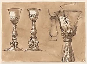 Three chalices by Giuseppe Barberi, Italian, 1746–1809