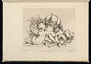Three Putti by François Boucher, French, 1703–1770