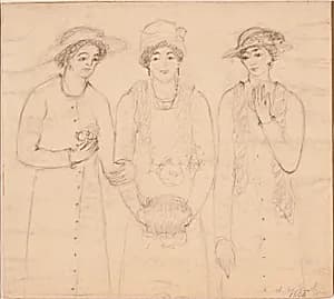 Three Women by Abraham Walkowitz, American, b. Tyumen, Russia, 1878–1965