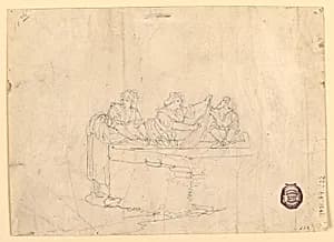 Three Women Washing by Bartolomeo Pinelli, (Italian, 1781–1835)