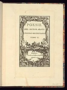 Title Page by Pietro Metastasio, Italian, 1698 – 1782
