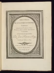 Title Page by Jean François Forty, active 1775 – 1790