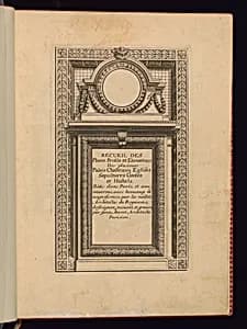 Title Page by Jean Marot, French, 1619 - 1679