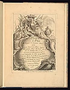 Title Page by François-Thomas Mondon, French, 1709 – 1755