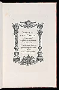 Title Page by Pierre Moreau, French, 1722 – 1798
