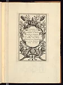 Title Page by Philippe, I Caffieri, French, 1634 – 1716
