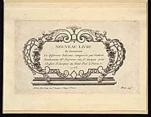 Title Page by Gabriel Bonthomme, France, active ca. 1775