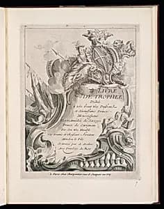 Title Page by François-Thomas Mondon, French, 1709 – 1755