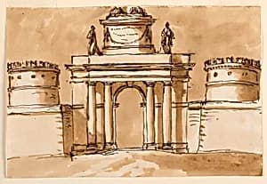 Town gate by Giuseppe Barberi, Italian, 1746–1809
