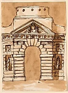 Town gate by Giuseppe Barberi, Italian, 1746–1809