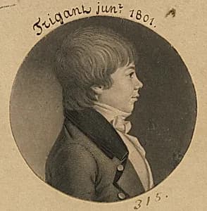 Trigant Jr. by Charles Balthazar Julien Févret de Saint-Mémin, 12 Mar 1770 - 23 Jun 1852