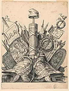 Trophy of Weapons by Romolo Achille Liverani, Italian, 1809 - 1872