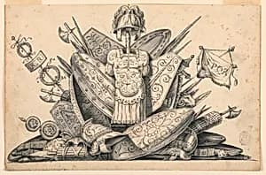 Trophy of Weapons by Romolo Achille Liverani, Italian, 1809 - 1872