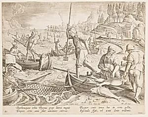Tuna fishing by Jan van der Straet, called Stradanus, Flemish, 1523–1605