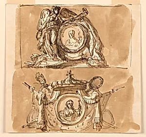 Two allegorical portraits by Giuseppe Barberi, Italian, 1746–1809