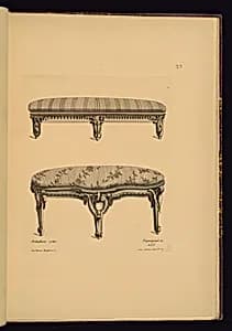 Two Bench Designs by Jean-Charles Delafosse, French, 1734 – 1789