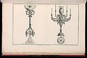 Two Candelabra Designs by Richard de Lalonde, French, active 1780–96