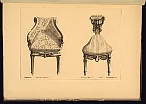 Two Chair Designs by Jean-Charles Delafosse, French, 1734 – 1789
