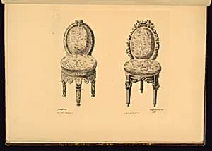 Two Chair Designs by Jean-Charles Delafosse, French, 1734 – 1789