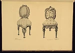 Two Chair Designs by Jean-Charles Delafosse, French, 1734 – 1789