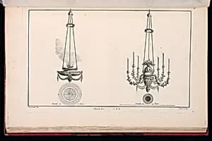 Two Chandelier Designs by Richard de Lalonde, French, active 1780–96