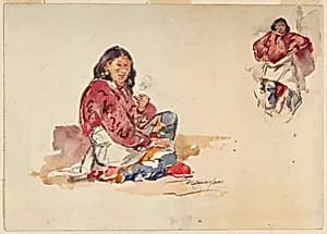 Two Cheyenne Youth by Walter Shirlaw, American, b. Scotland, 1838–1909