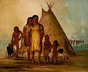 Two Comanche Girls by George Catlin