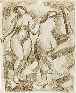 Two Female Nudes by Carl Newman