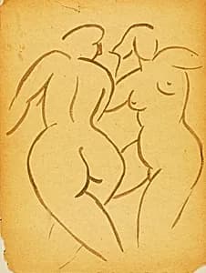 Two Female Nudes by Carl Newman