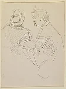 Two figures by James McNeill Whistler (1834-1903)