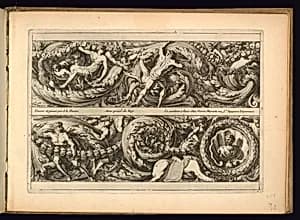 Two Frieze Designs by Jean Le Pautre, French, 1618–1682