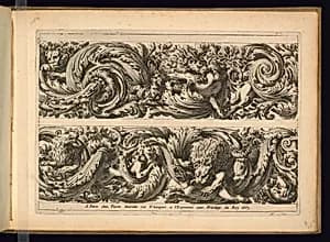 Two Frieze Designs by Jean Le Pautre, French, 1618–1682