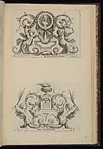 Two Ornament Designs by Nicolas Pierre Loir, French, 1624 - 1679