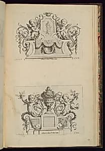 Two Ornament Designs by Nicolas Pierre Loir, French, 1624 - 1679