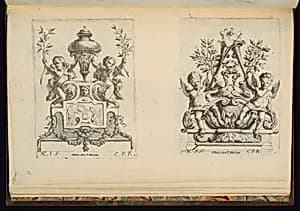 Two Ornament Designs by Nicolas Pierre Loir, French, 1624 - 1679