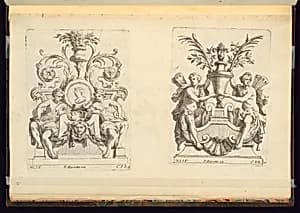 Two Ornament Designs by Nicolas Pierre Loir, French, 1624 - 1679