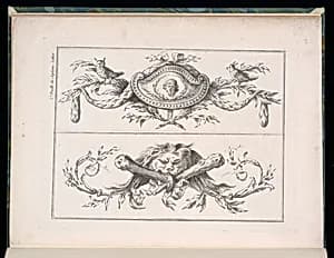 Two Ornament Designs by Jean-Baptiste Huet, French, 1745 – 1811